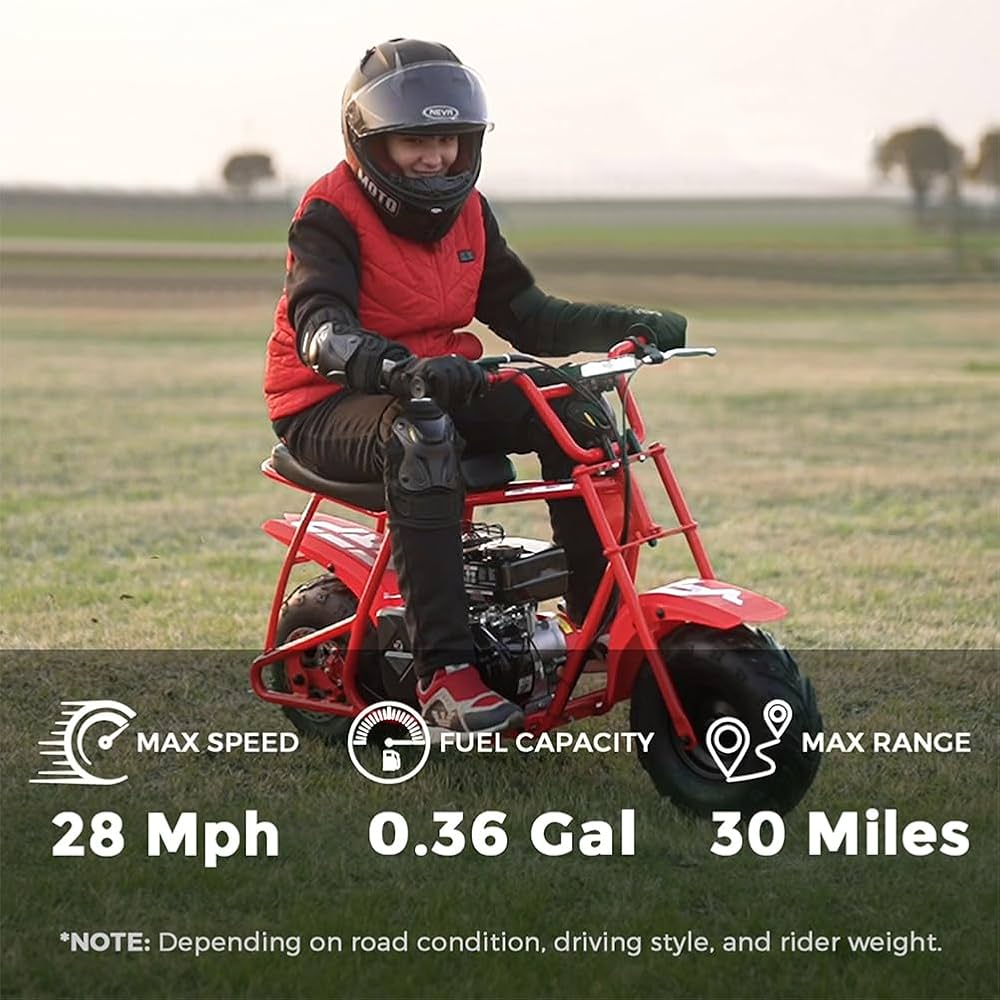 99cc Gas Powered Mini Bike – 4-Stroke Off-Road Trail Motorcycle | Up to 28 MPH